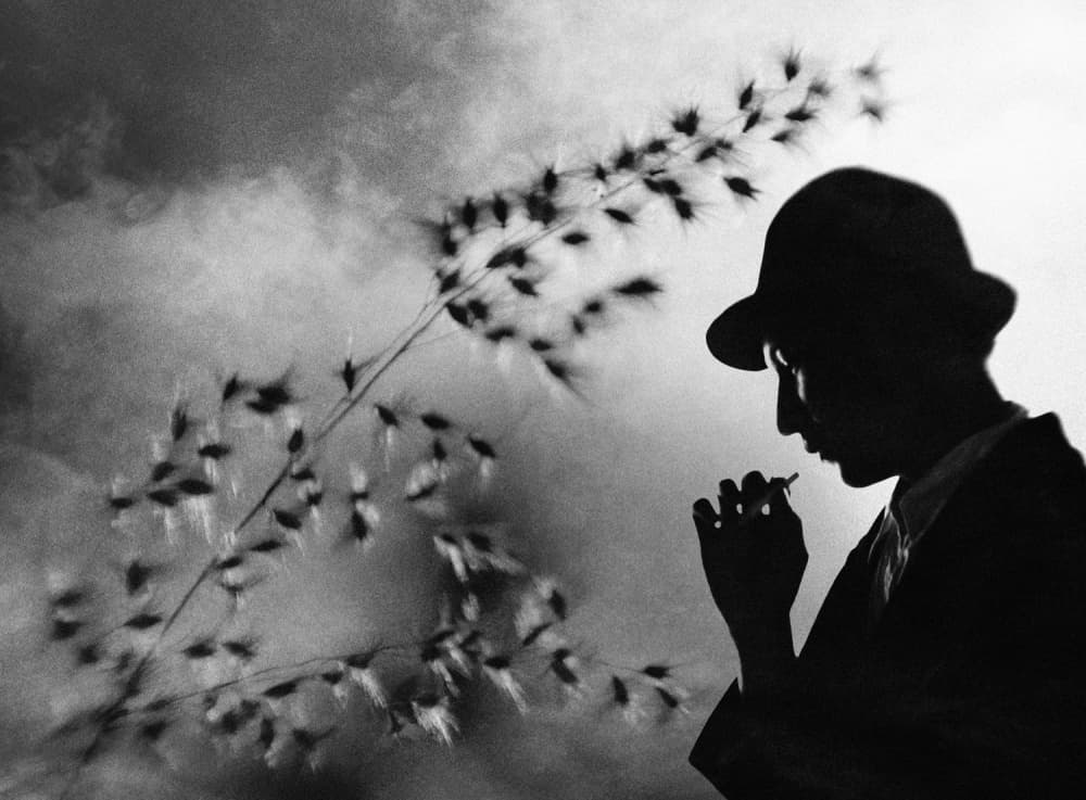 Moody Man Silhouette by Jay Satriani — canvas wall art