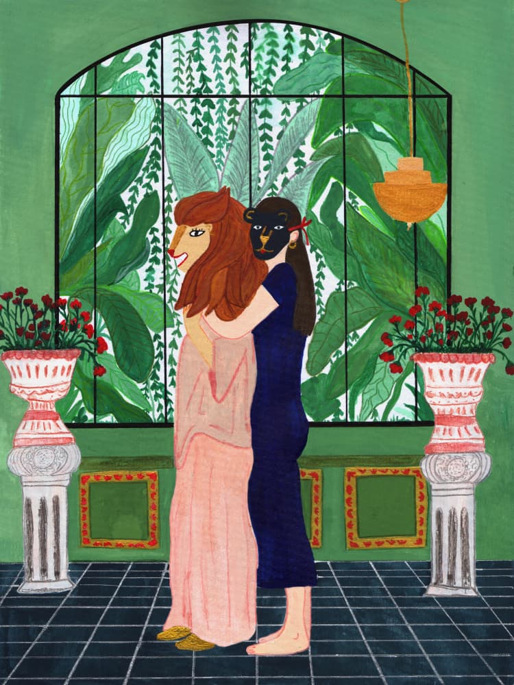 Lion Mom by Jota de jai — canvas wall art