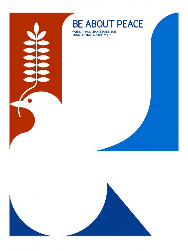 Peace Dove Be About Peace by Retrodrome — canvas wall art