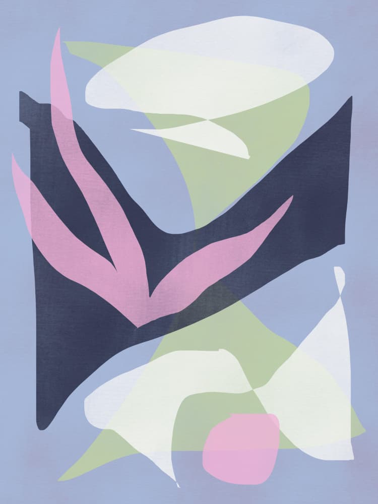 Fluid Organic Forms by Little Dean — canvas wall art