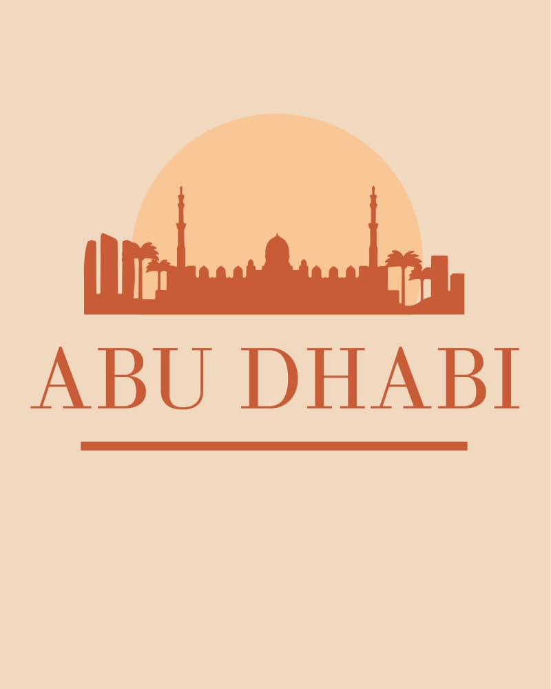 Abu Dhabi City Silhouette by Emiliano Deificus — canvas wall art