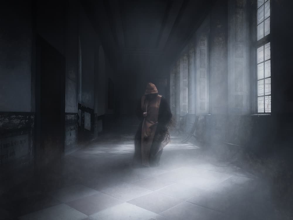 Mysterious Hooded Figure by Johan Lennartsson — canvas wall art