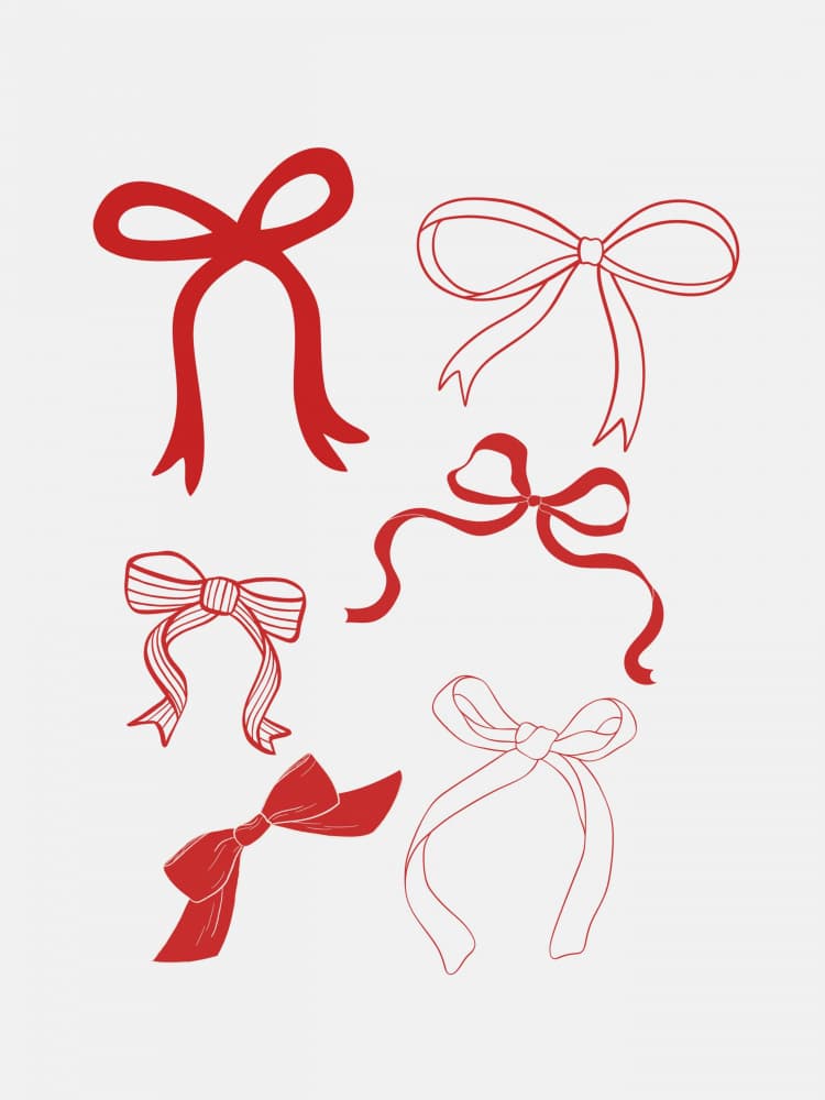 Elegant Red Bows
