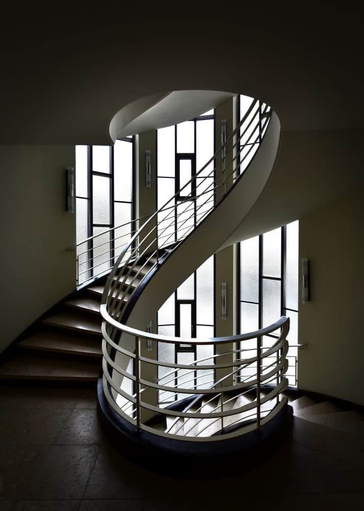 Elegant Spiral Staircase by Jorge Pimenta — canvas wall art
