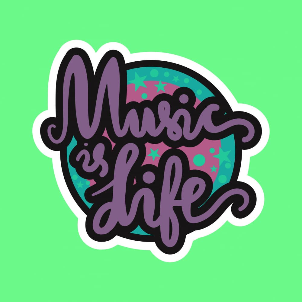 Music Is Life Quote by Marika Barsrsind — canvas wall art