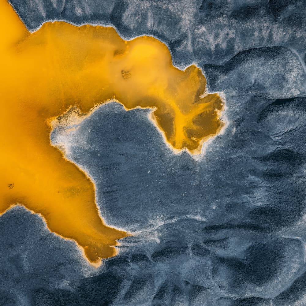 Aerial Golden Flow by Aidong Ning — canvas wall art