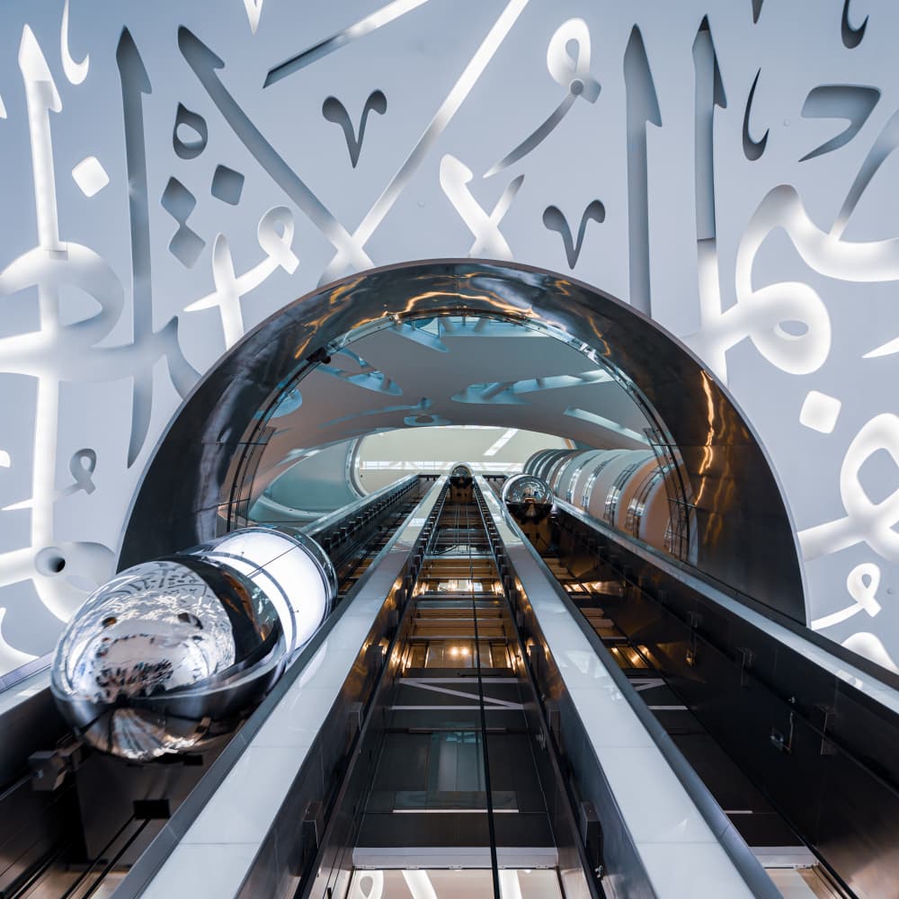 Futuristic Building Elevators by Mohammed Hasan Al Janabi — canvas wall art