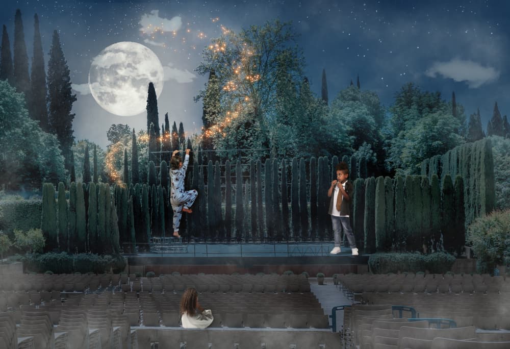 Moonlit Garden Adventure by Gabrielle Halperin — canvas wall art