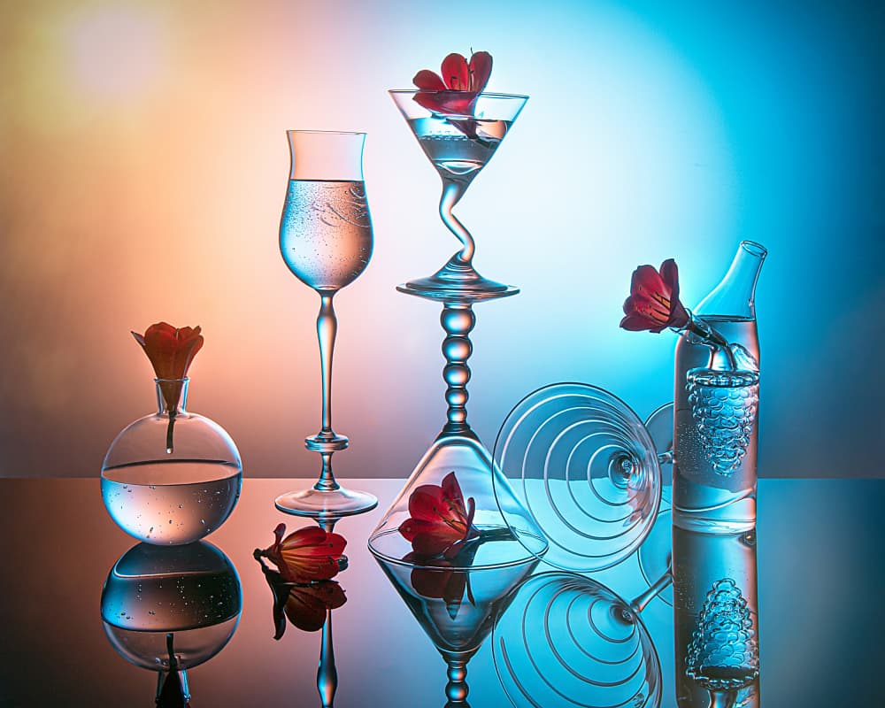 Elegant Floral Still Life by Louie Luo — canvas wall art