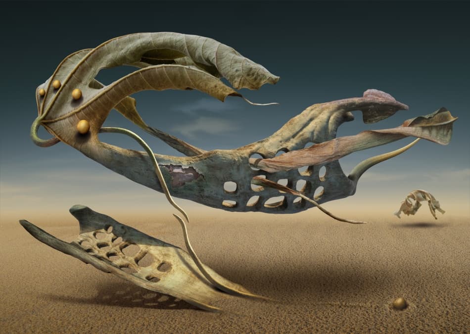 Floating Desert Forms by Radoslav Penchev — canvas wall art