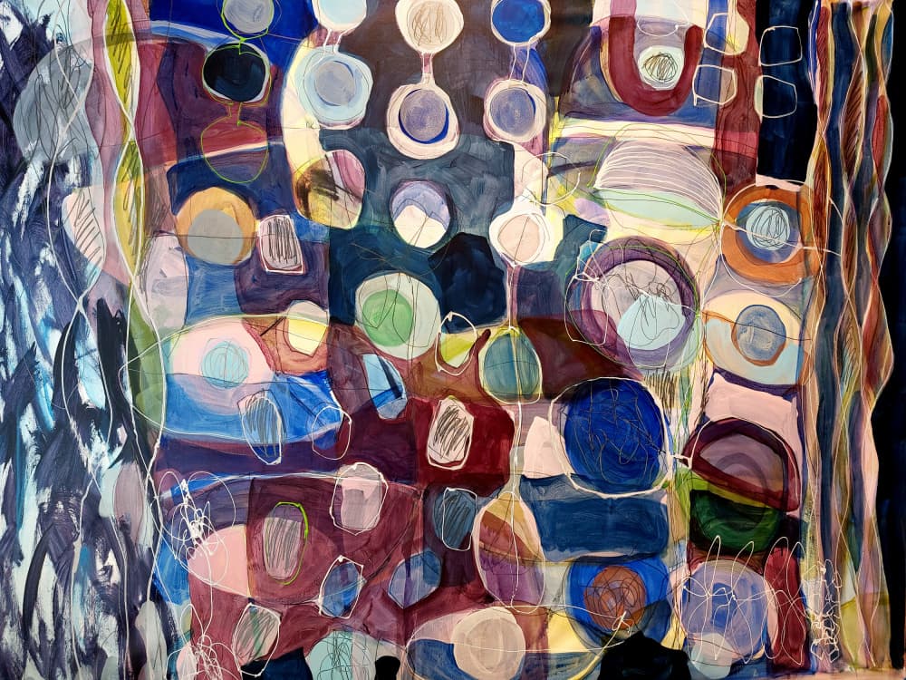 Vibrant Organic Shapes by Monika Riethmueller — canvas wall art