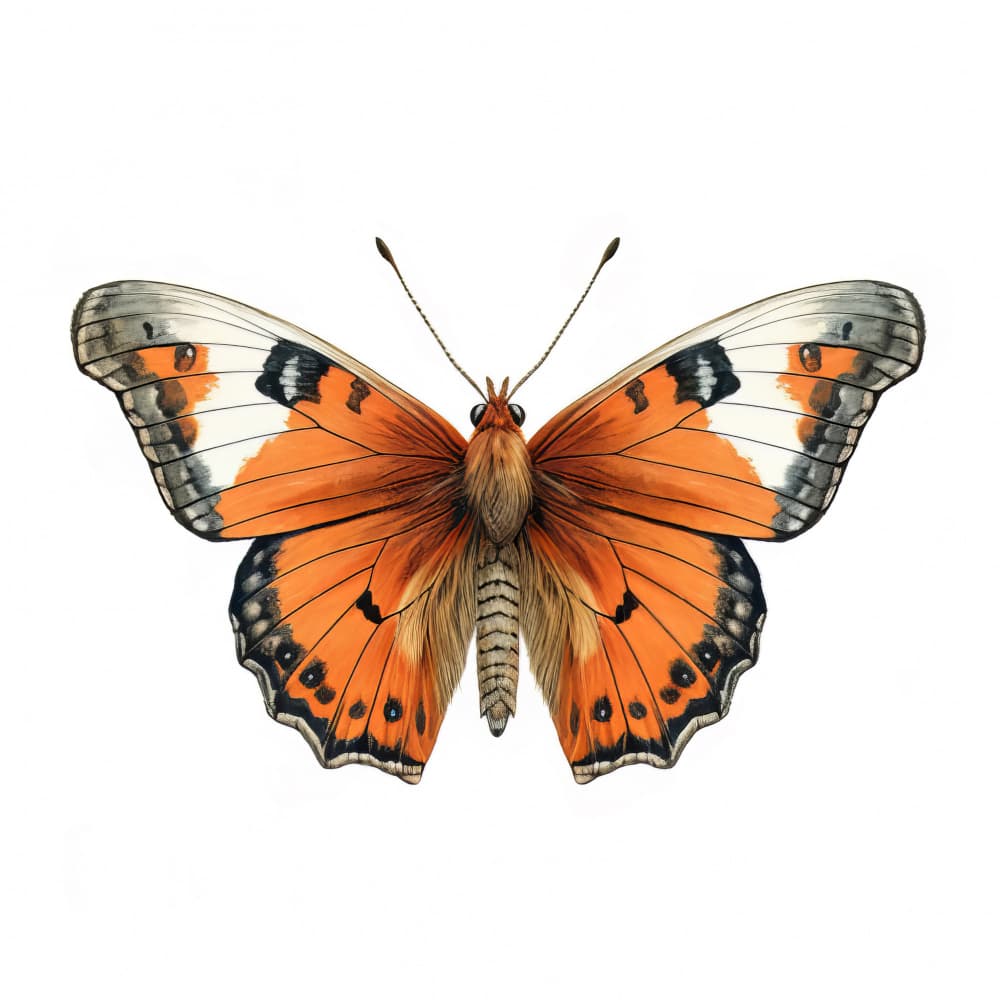 Vibrant Orange Butterfly by Bilge Paksoylu — canvas wall art
