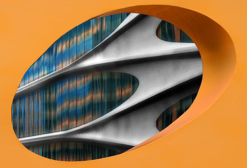 Modern Architectural Reflections by Hans-Wolfgang Hawerkamp — canvas wall art