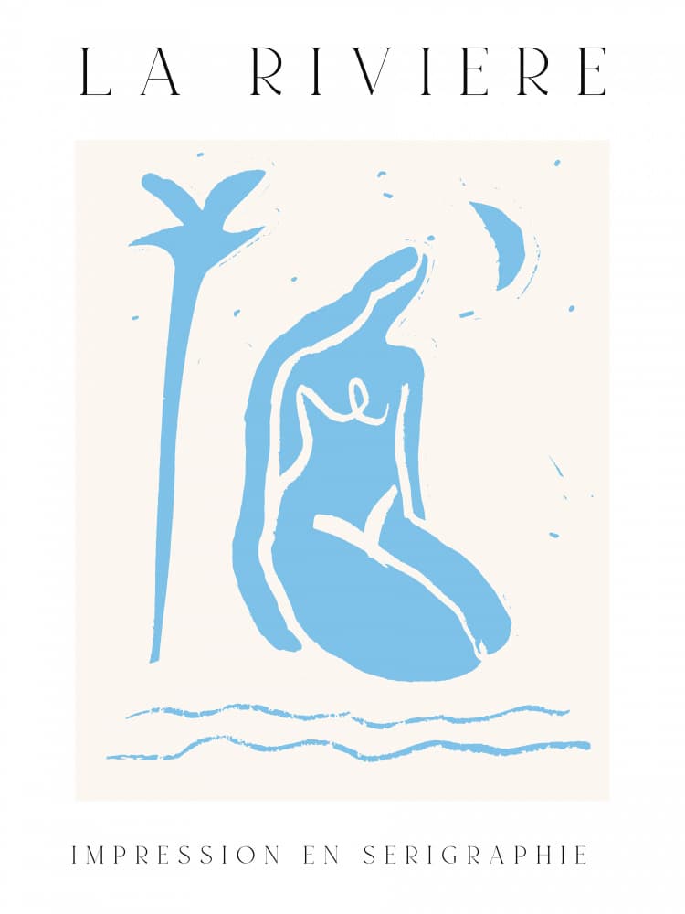 Blue River Dreamer by The Printable Studio — canvas wall art