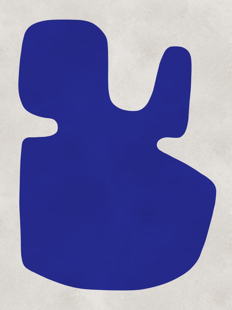 Organic Blue Abstract by Vitor Costa — canvas wall art