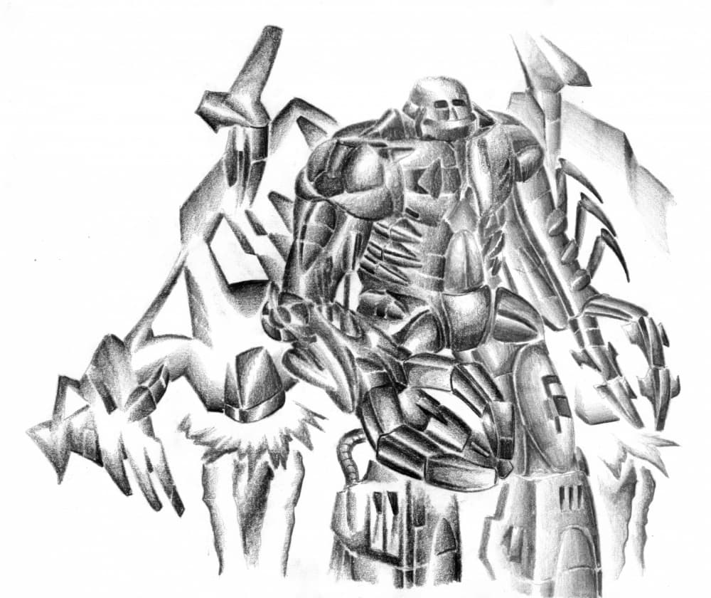 Powerful Robotic Warrior by Kulik — canvas wall art