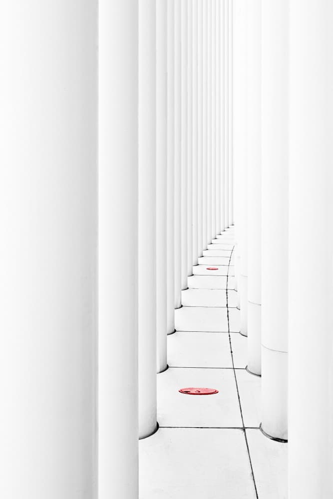 Minimalist Column Path by Roland Weber — canvas wall art