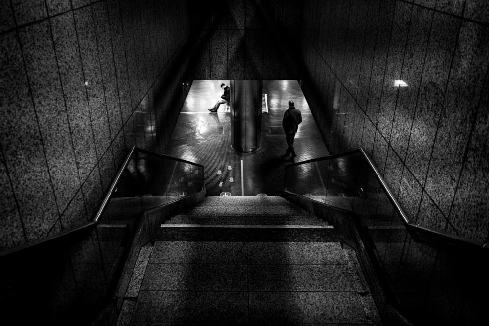 Urban Metro Solitude by Adam Street Photographer — canvas wall art