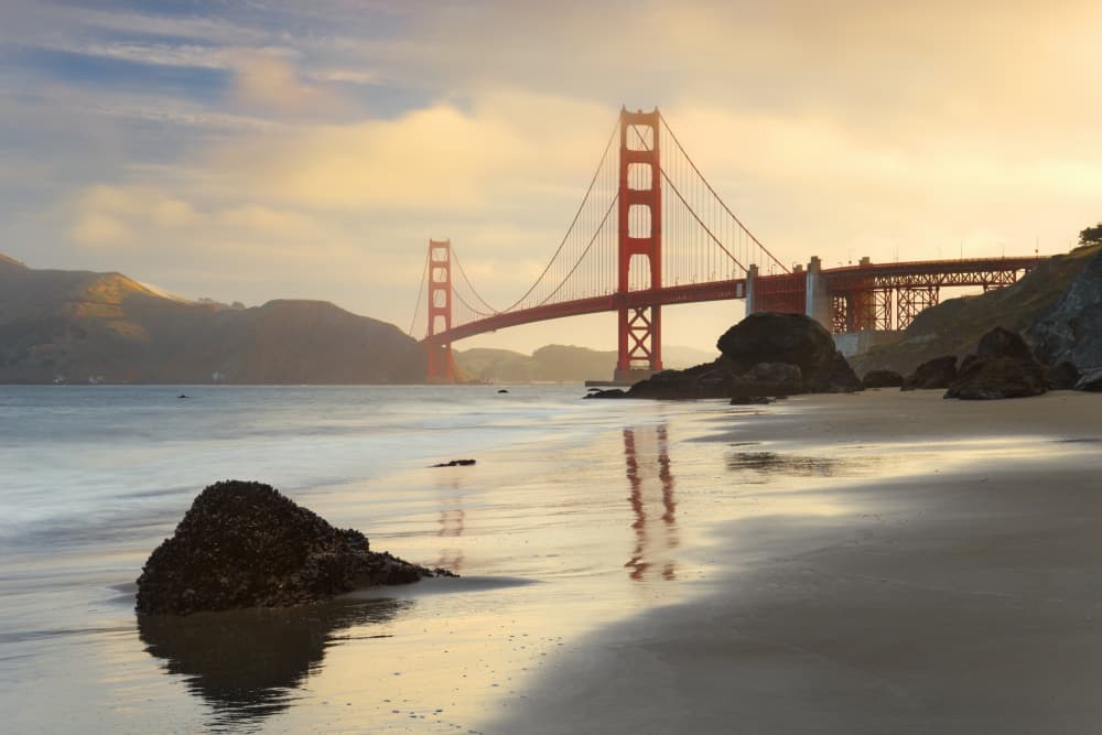 Golden Gate Morning by Stefan Hefele — canvas wall art