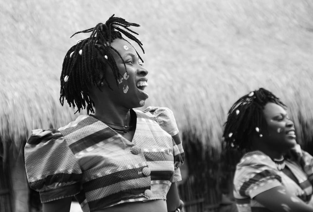Joyful African Performance by Jan Lykke — canvas wall art