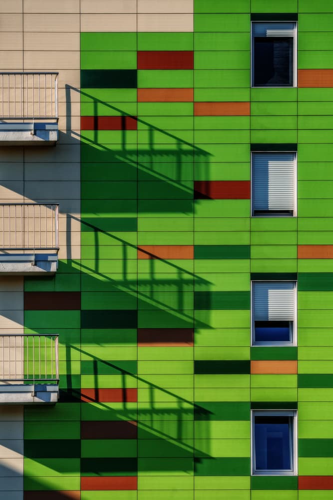Green Facade Geometry by Aleš Klabus — canvas wall art