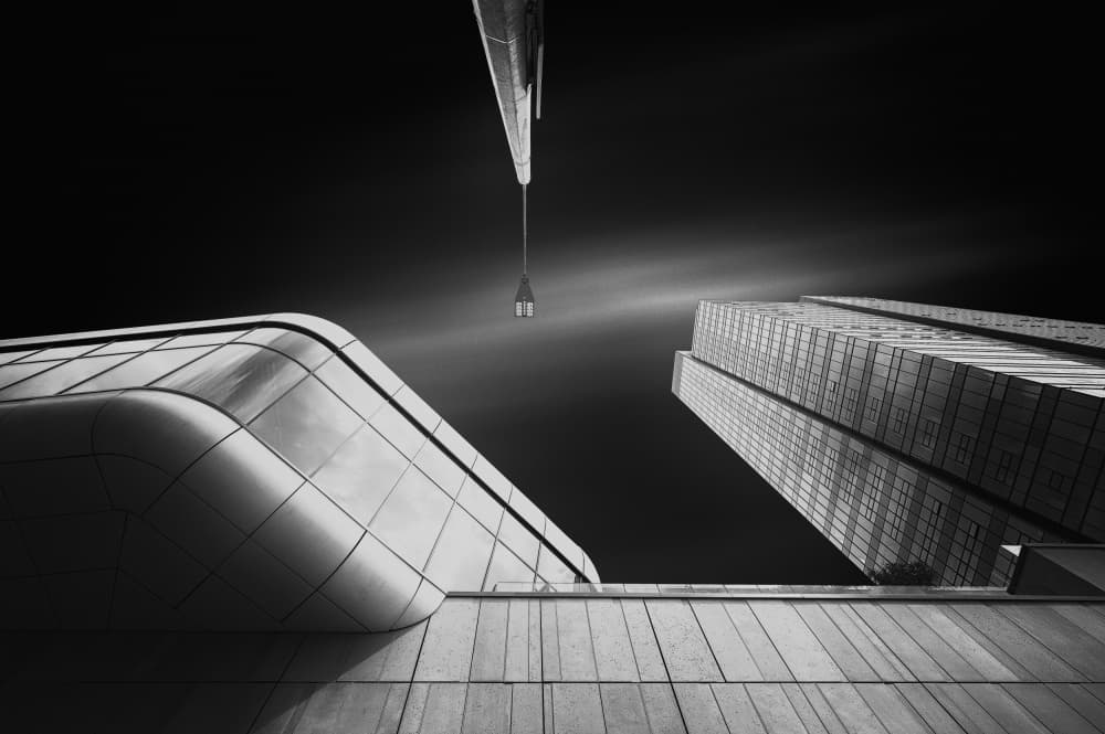 Modern City Geometry by Karol Važan — canvas wall art