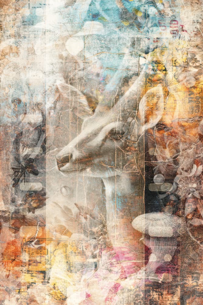 Ethereal Deer Dream by Rafal Kulik — canvas wall art