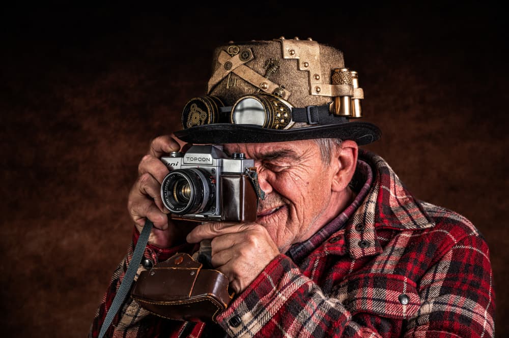Steampunk Camera Man by Joško Šimic — canvas wall art