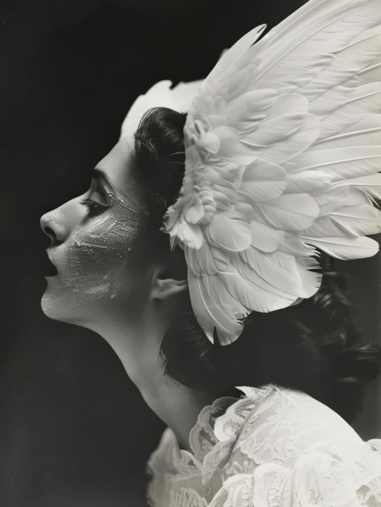 Swan Queen Profile by Bilge Paksoylu — canvas wall art