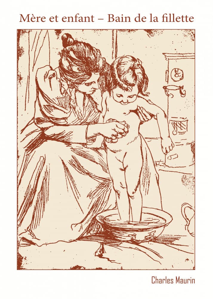 Mother And Child Bath by Doa Project — canvas wall art