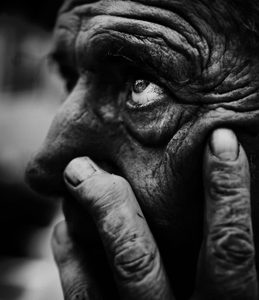 Pensive Elder's Gaze by Koki Jovanovic — canvas wall art