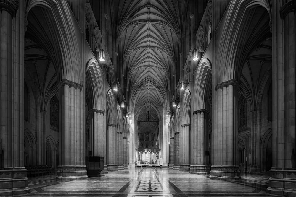 Majestic Cathedral Nave by Christopher Budny — canvas wall art