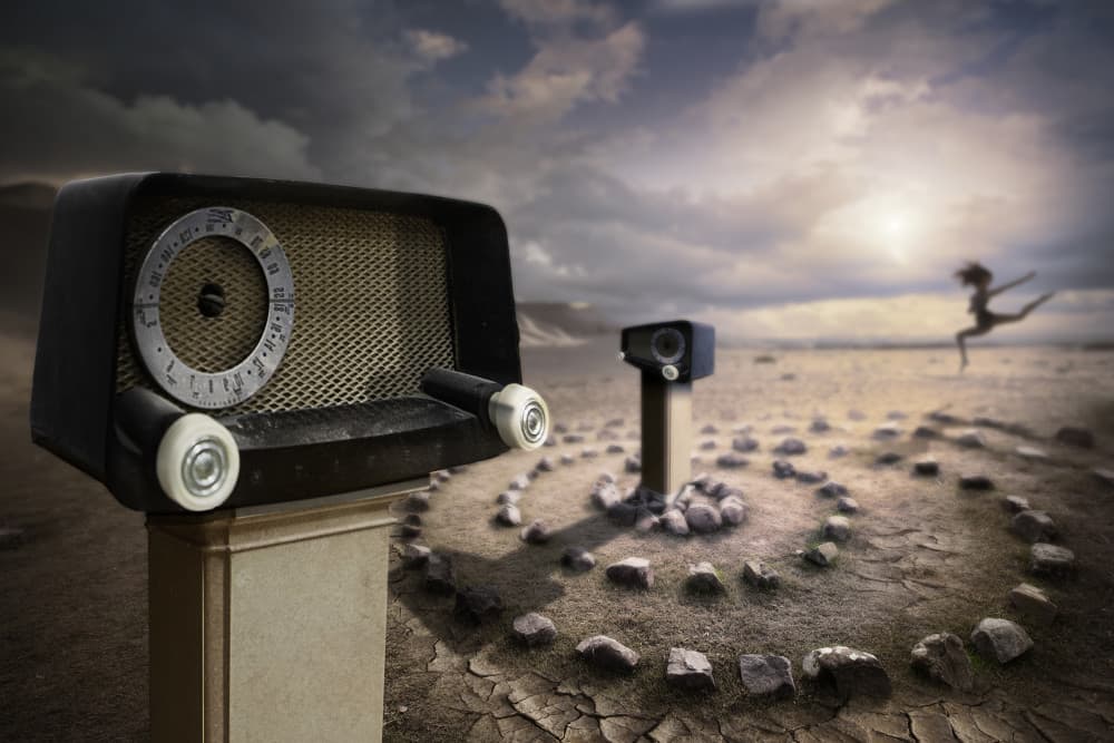 Vintage Radio Dream by Noam Mymon — canvas wall art