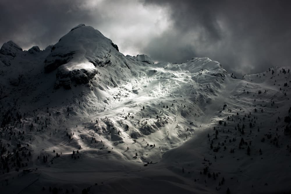 Dramatic Mountain Light by Vito Miribung — canvas wall art