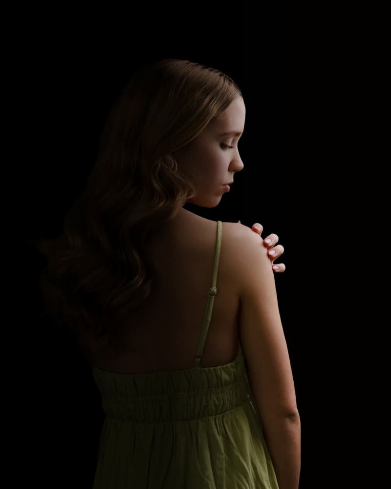 Pensive Young Woman by Cicy Chen — canvas wall art