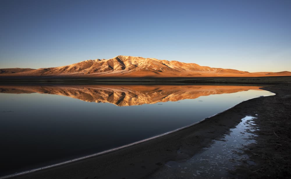 Golden Hour Mountain Reflection by E.L The — canvas wall art