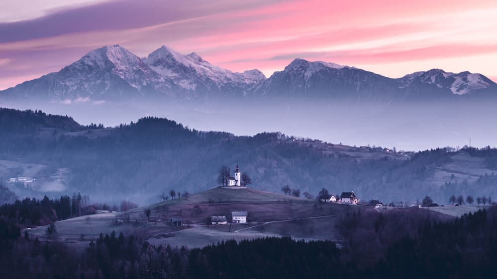 Serene Alpine Church by Jakob Remar — canvas wall art