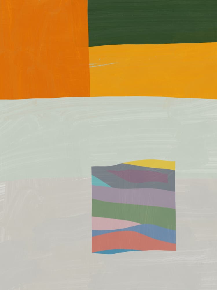 Abstract Color Layers by Little Dean — canvas wall art