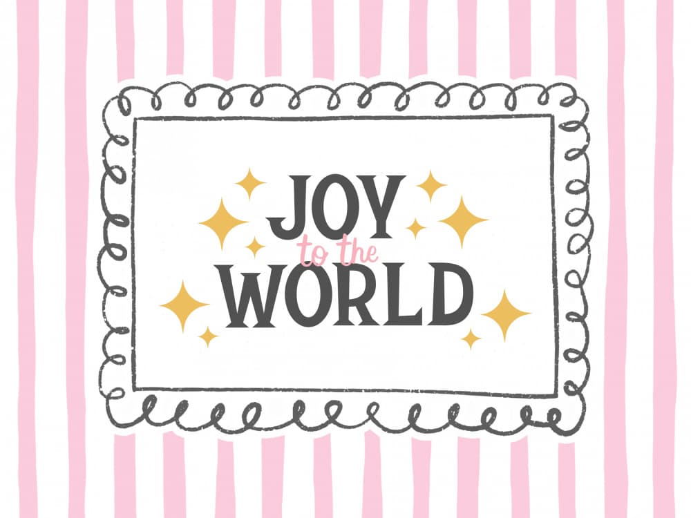 Joy To The World by Jolly and Dash — canvas wall art