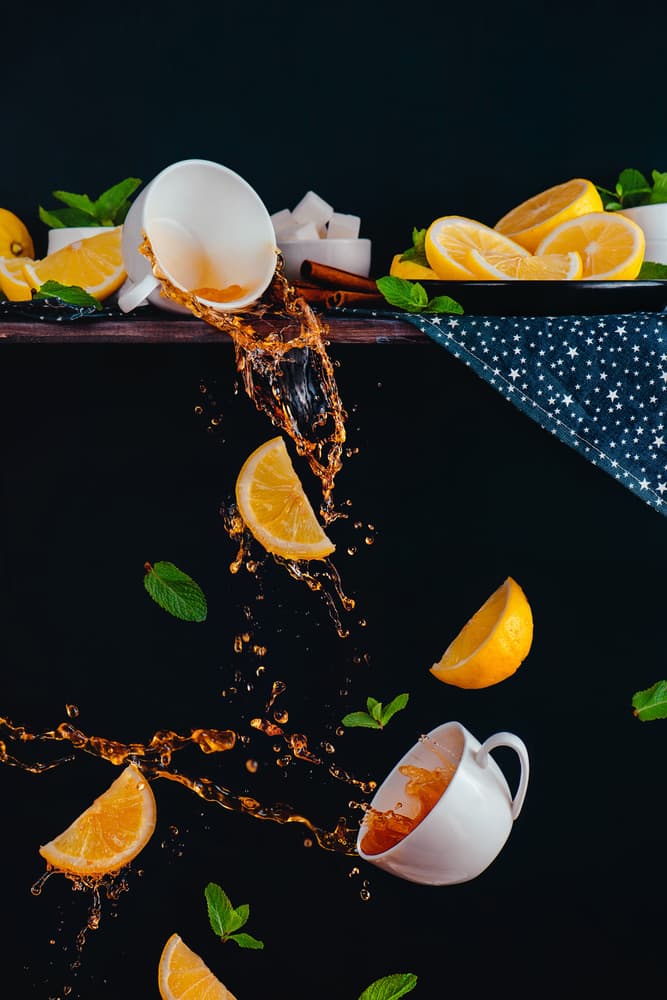 Dynamic Tea Splash by Dina Belenko — canvas wall art