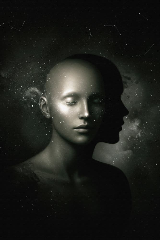 Ethereal Cosmic Profile by Miguel Bruzual — canvas wall art