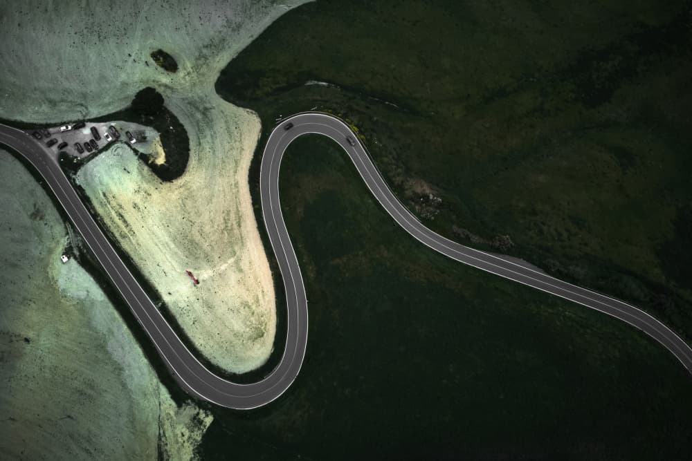 Winding Mountain Road by Primož Kožuh — canvas wall art
