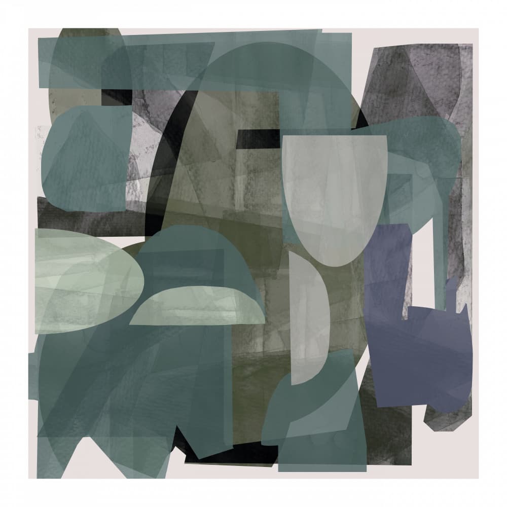 Layered Abstract Shapes by cartissi — canvas wall art