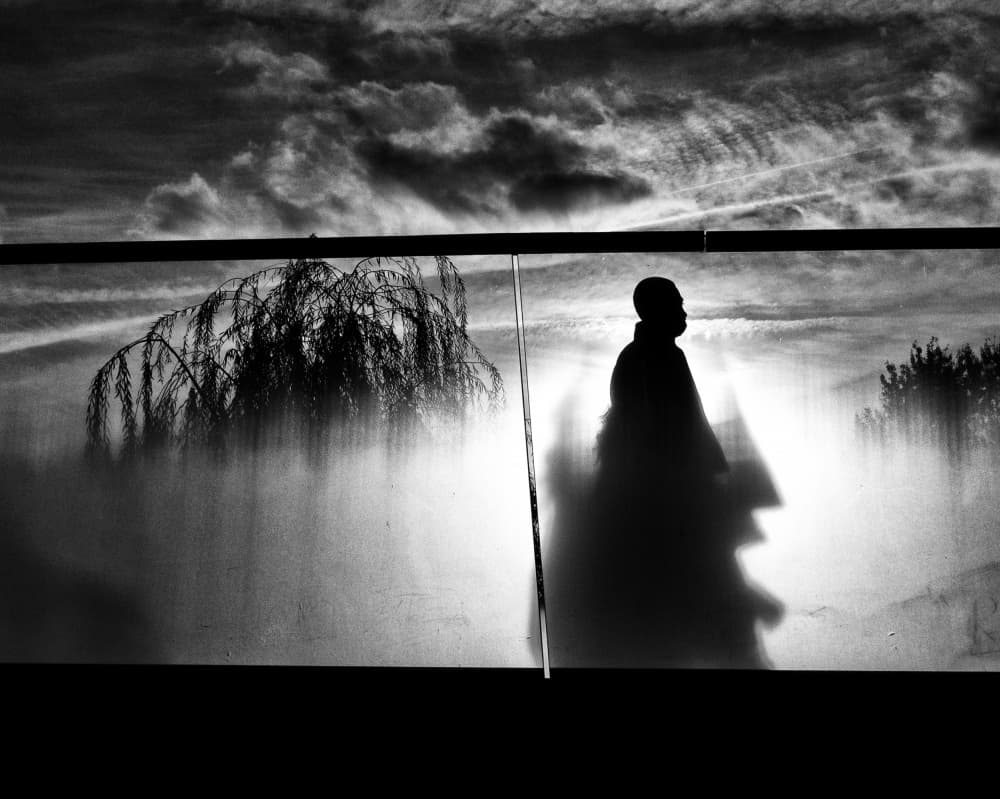 Silhouetted Figure Deep Shadow by Silvia Dinca — canvas wall art