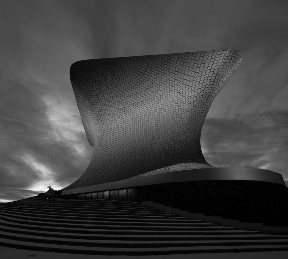 Modern Architectural Landmark by Sonya Liu — canvas wall art