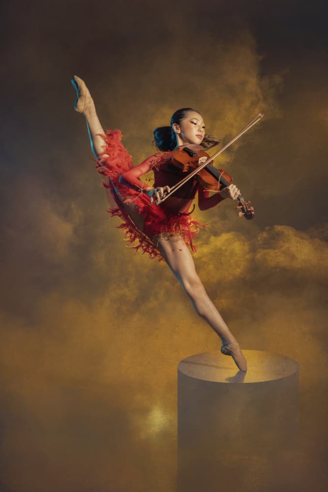 Dramatic Violin Dancer by Ajar Setiadi — canvas wall art