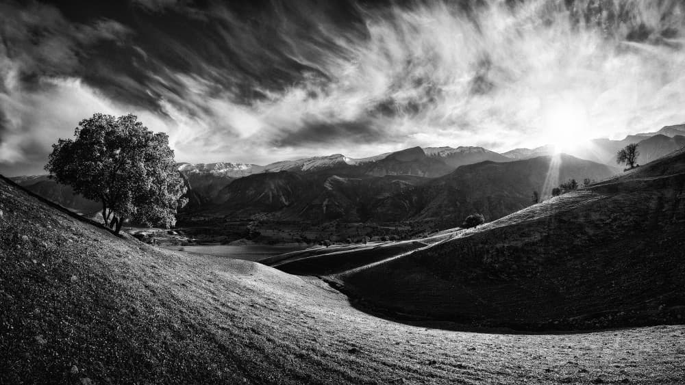 Dramatic Valley Light by Ali Barootkoob — canvas wall art