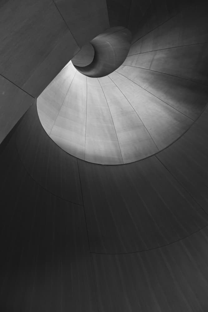 Upward Geometric Spiral by Sonya Liu — canvas wall art