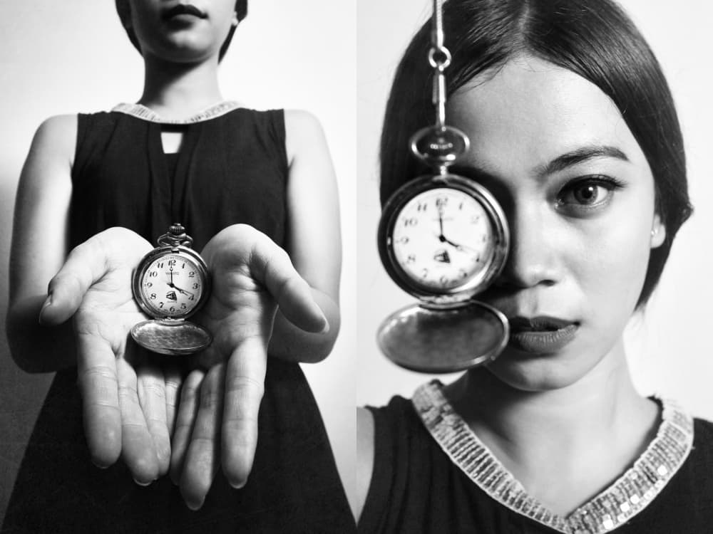 Woman With Pocket Watch by Ivan Marlianto — canvas wall art