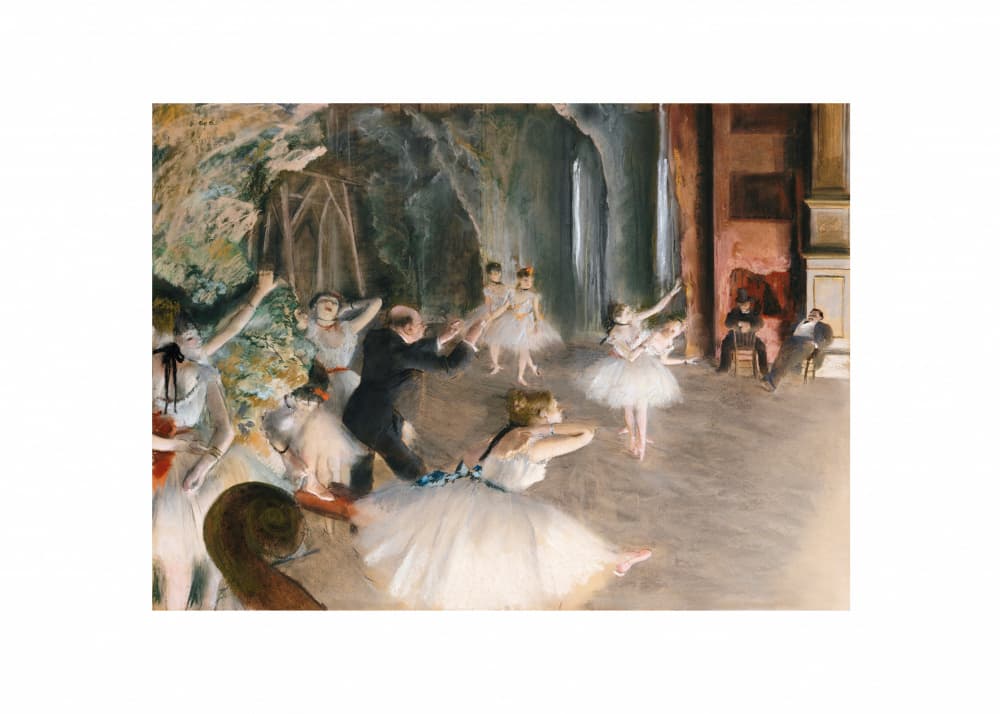 The Rehearsal Onstage No.2 by Edgar Degas — canvas wall art